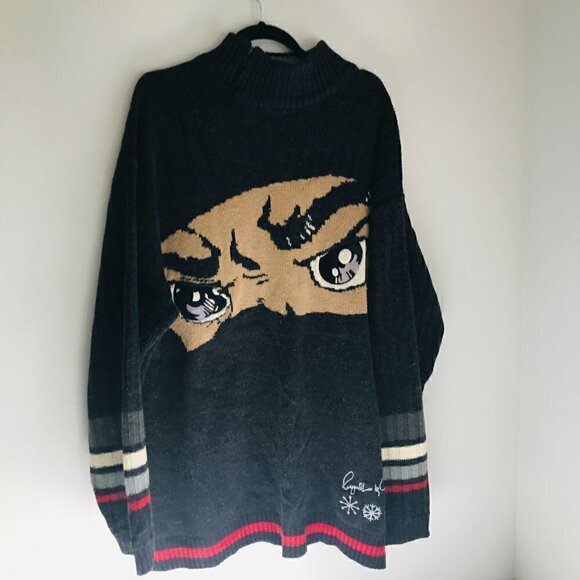 Reynolds & Perry Gray Anime Sweater Size XXL - Picture 4 of 7